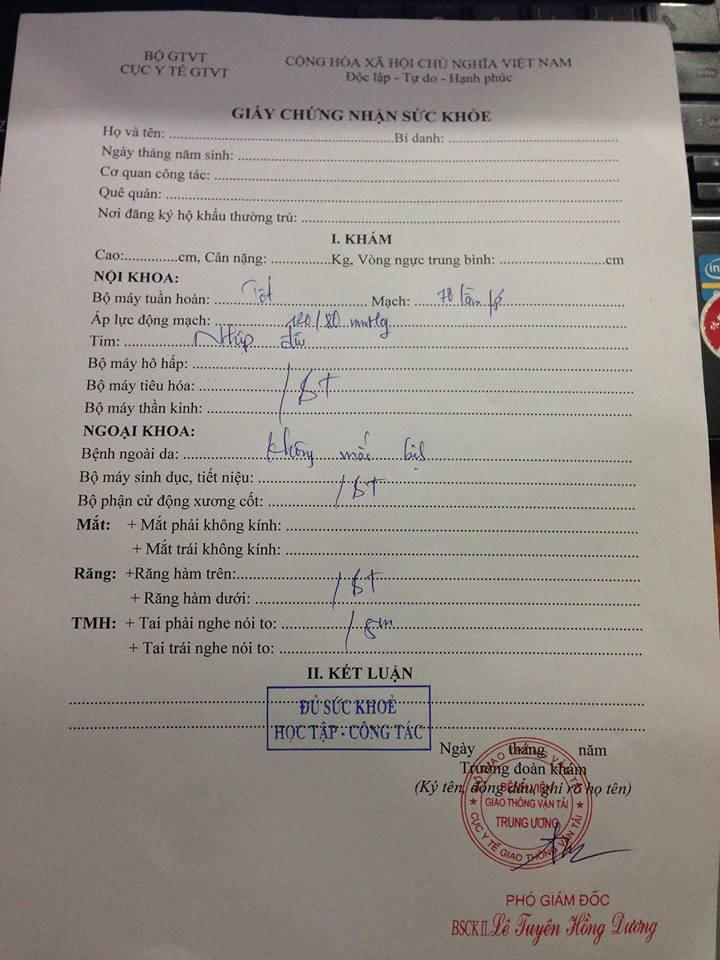 Giấy chứng nhận sức khỏe bán tràn lan trên mạng xã hội