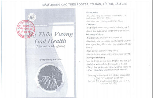 Nhiều nghi vấn trong hoạt động quảng cáo TPCN của công ty Sức khỏe tốt