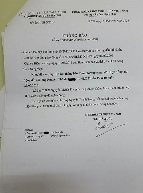 Xí nghiệp xe buýt Hà Nội bị “tố” trù dập nhân viên