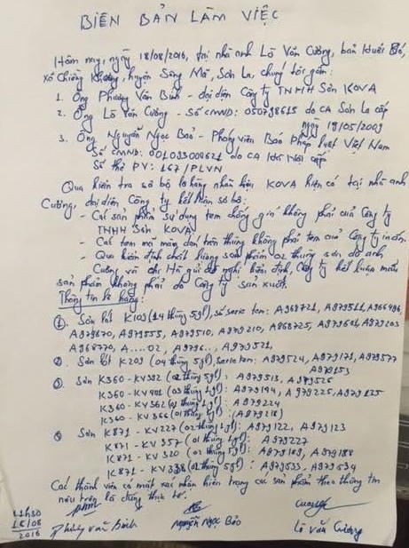 Sơn La: Phát hiện cơ sở kinh doanh số lượng lớn sơn KOVA giả