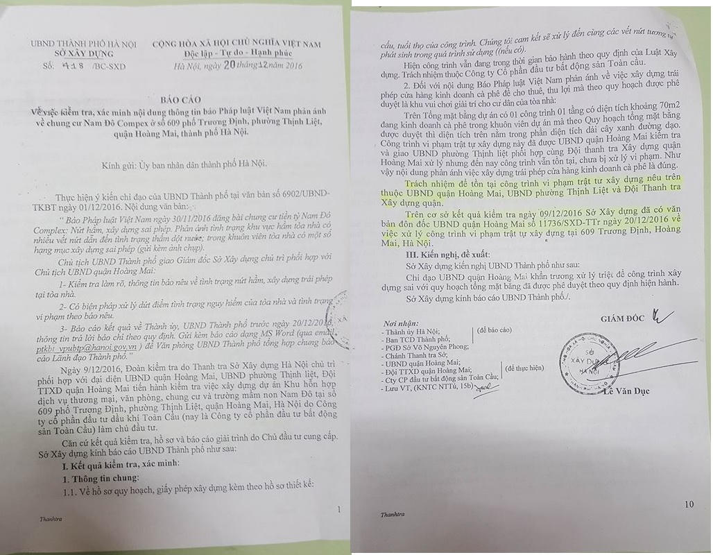 Vụ nứt hầm tại chung cư Nam Đô Complex: Lãnh đạo Thành phố vào cuộc, Chủ đầu tư lên tiếng