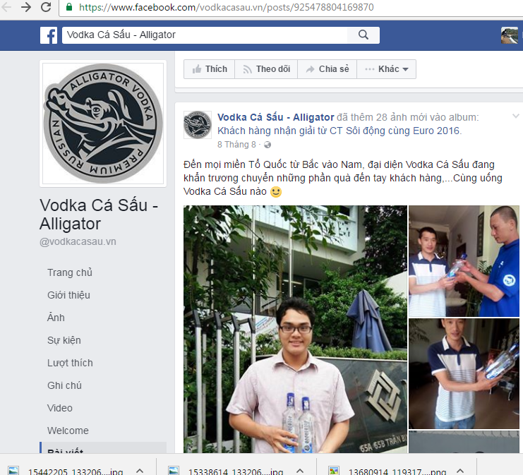 Vodka Cá sấu “ngang nhiên” sử dụng rượu làm giải thưởng