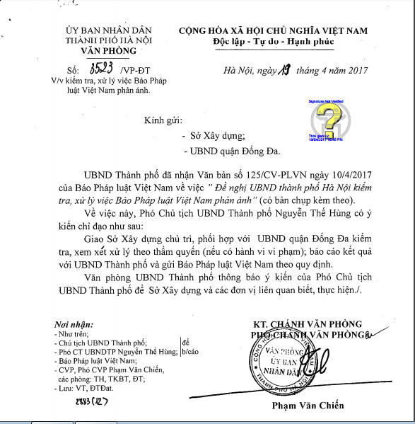 Dự án Hong Kong Tower: Phó Chủ tịch Hà Nội chỉ đạo Sở Xây dựng kiểm tra, xử lý sai phạm