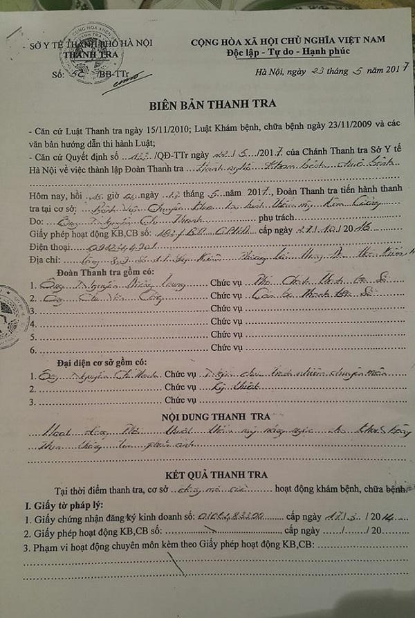 Thanh tra Sở Y tế vào cuộc vụ biến chứng nâng ngực tại BV Kim Cương