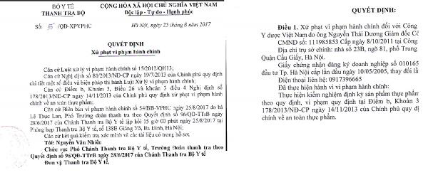 Phạt Công ty Truyền thông Y dược do vi phạm kiểm nghiệm sản phẩm