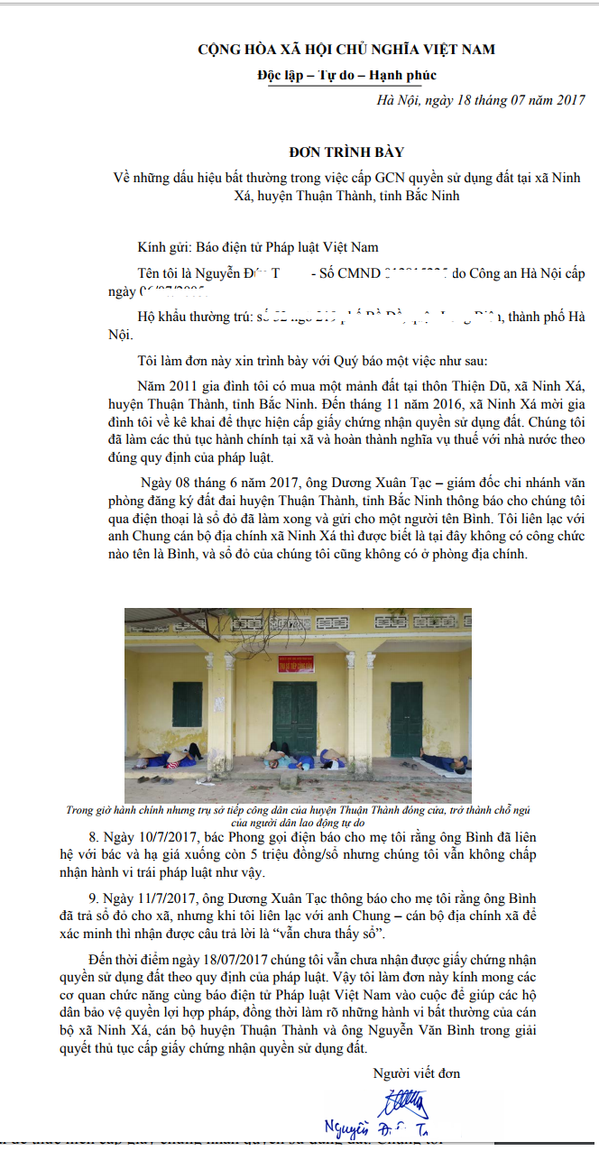 Bắc Ninh: Thu tiền làm sổ đỏ trái phép, dân bảo có, chính quyền bảo không ?
