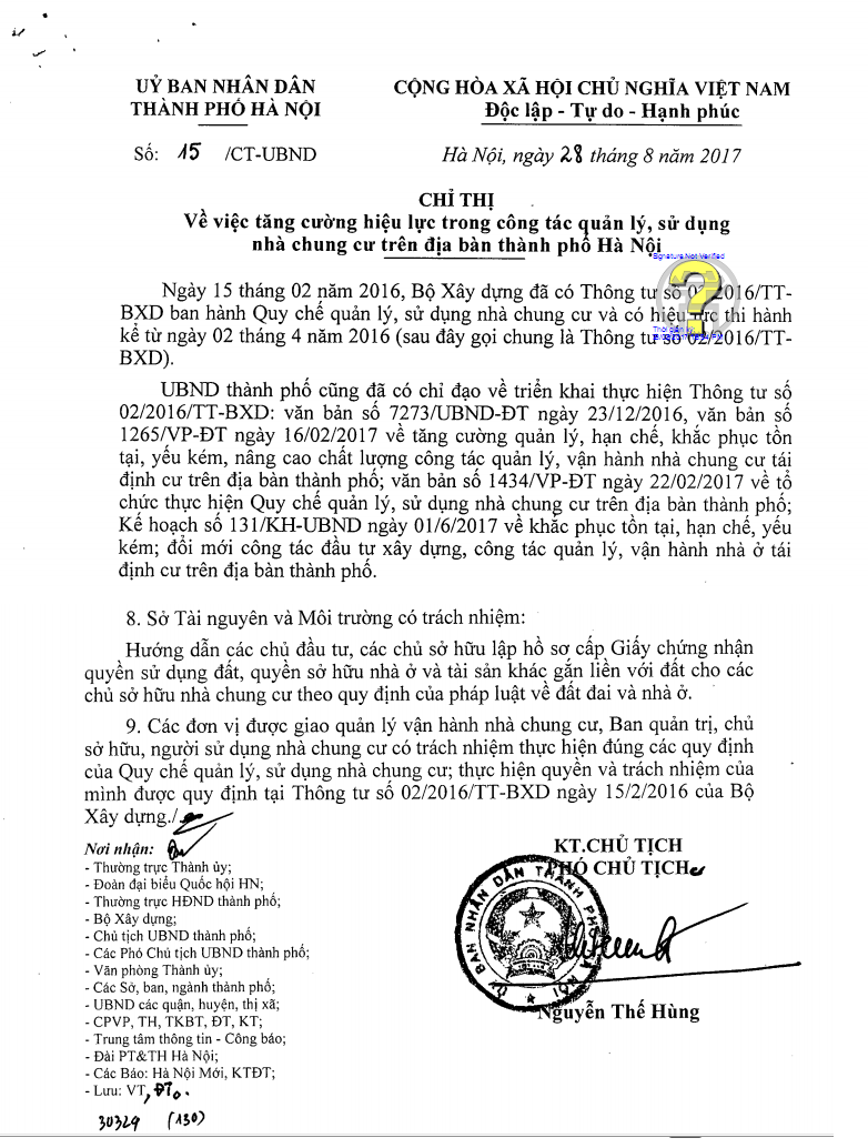 Hà Nội sắp tổng kiểm tra chung cư thương mại