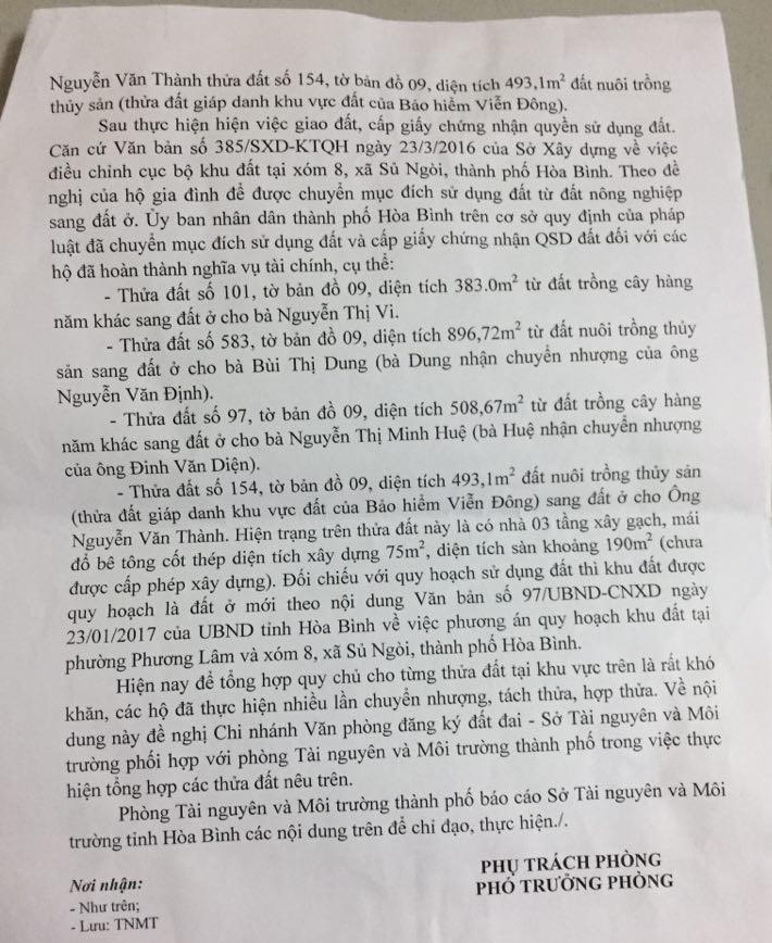 Hoà Bình: Thu hồi nhiều sổ đỏ cấp trái quy định tại xã Sủ Ngòi, kiểm điểm trách nhiệm UBND Thành phố