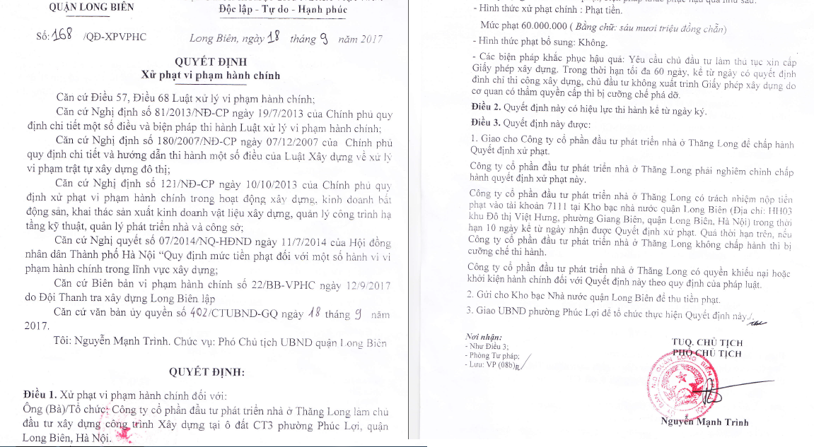 Chủ đầu tư dự án Ruby City CT3: Sai phạm nối tiếp sai phạm