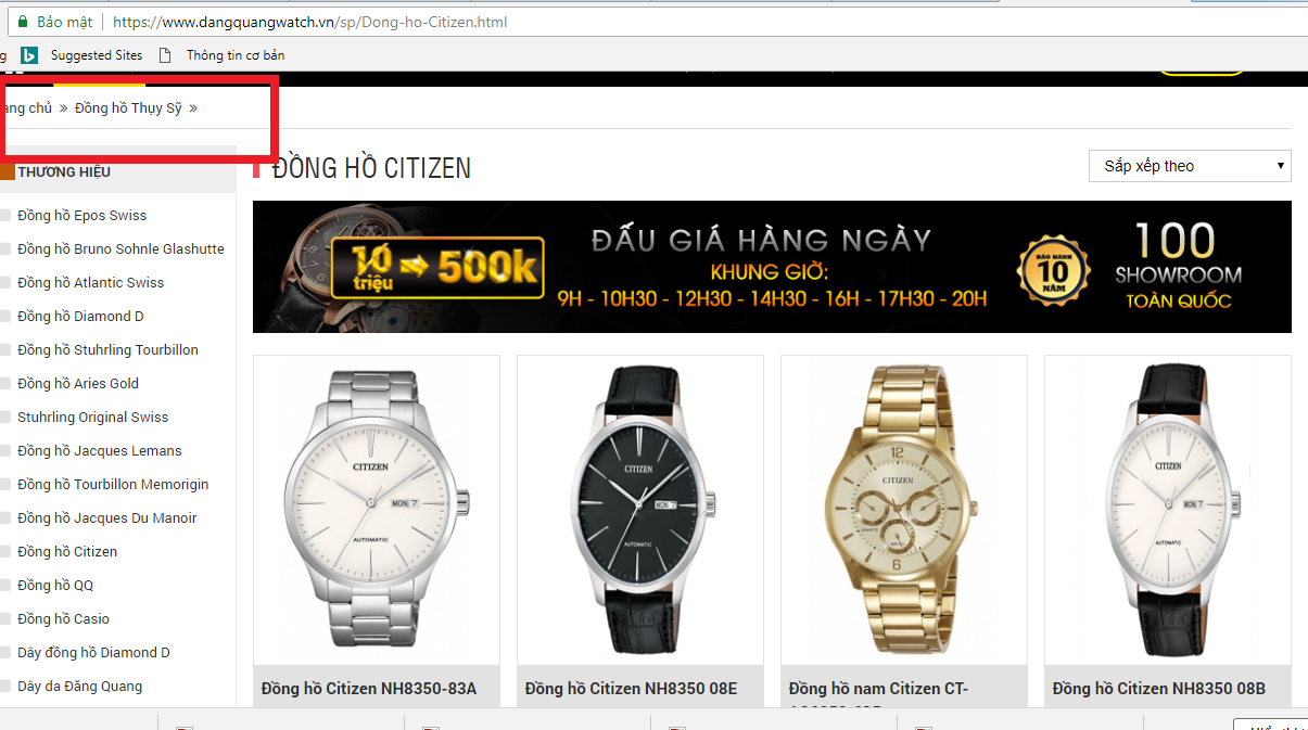 Đăng Quang Watch mập mờ thông tin nguồn gốc sản phẩm ?