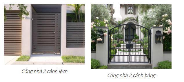 Kích thước cổng nhà phù hợp phong thủy