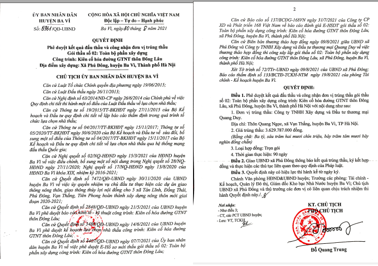 Công ty Quang Duy sử dụng hồ sơ “rởm” để trúng thầu?