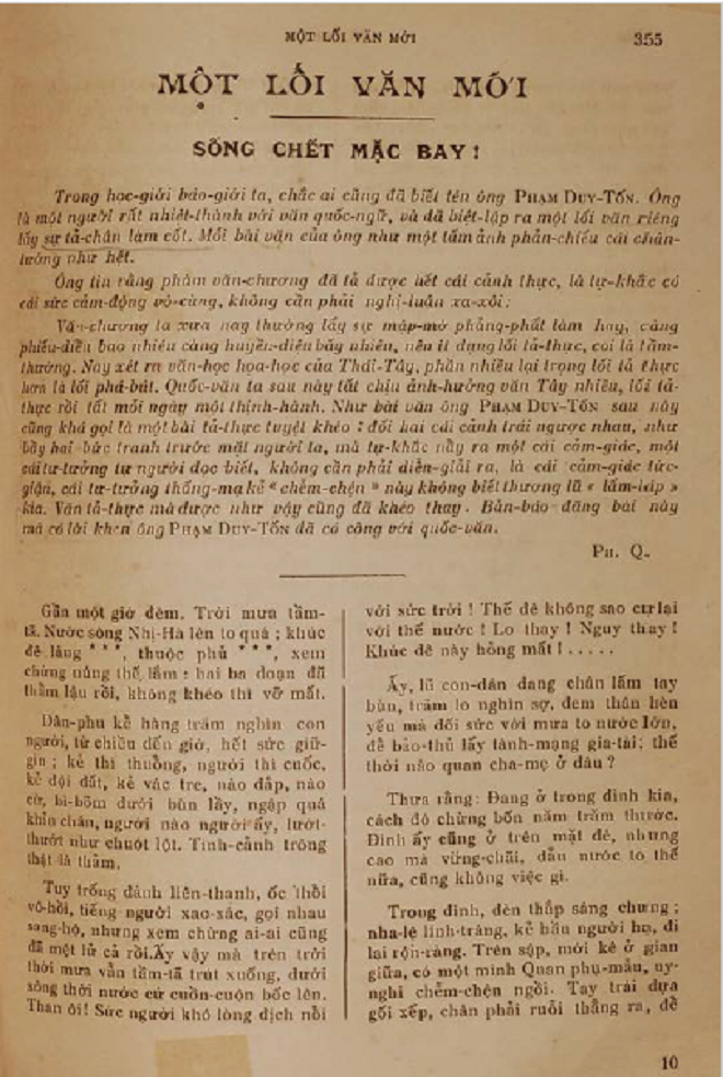 Phạm Duy Tốn – Khai mở lối văn tả chân