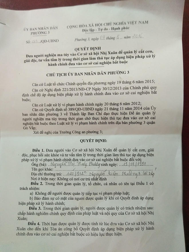 Cơn giận dỗi “đắt giá” của thiếu phụ tự nộp mình cho trại cai nghiện