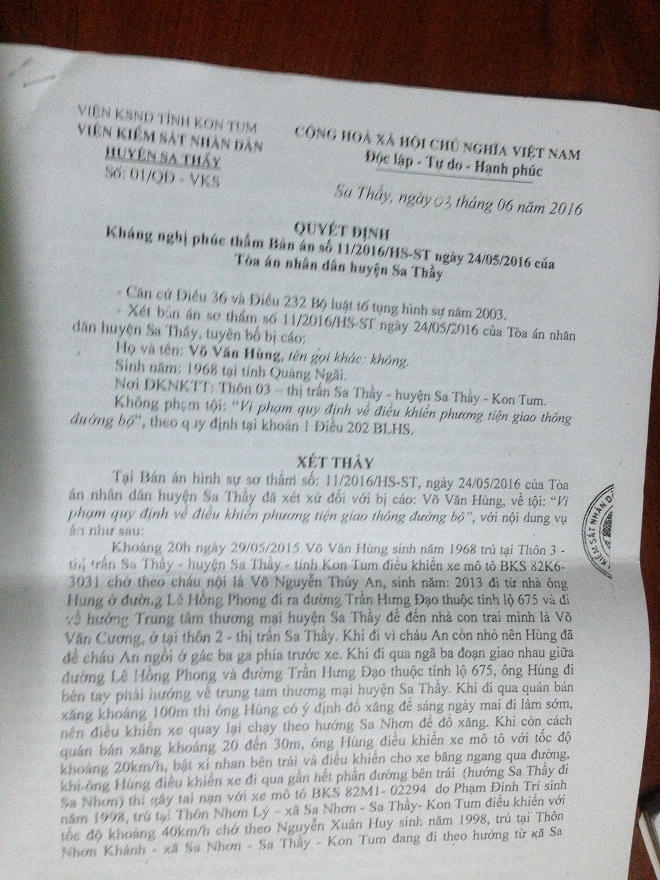 Kon Tum:  Cơ quan tiến hành tố tụng có dấu hiệu vi phạm hàng loạt quy định 