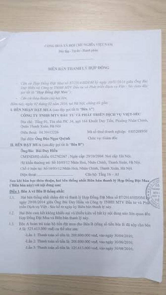 Khách hàng tố cáo doanh nghiệp “quỵt” tiền tại dự án Sky View Phương Thành