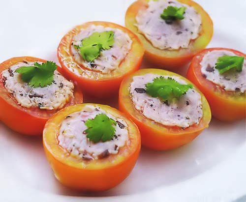 Kết quả hình ảnh cho cà chua nhồi thịt