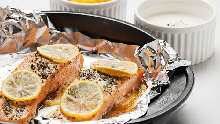 Kết quả hình ảnh cho cá hồi nướng tiêu