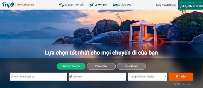 TRIPI-  “siêu thị du lịch” online