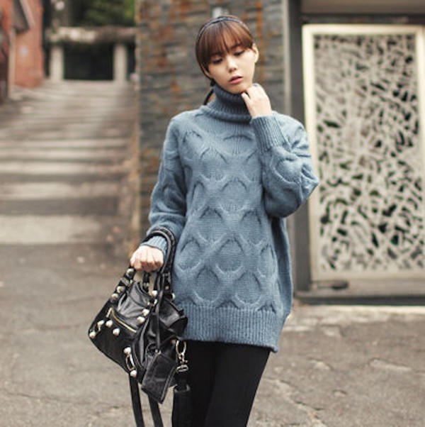 Kết quả hình ảnh cho áo len dáng suông cho người béo