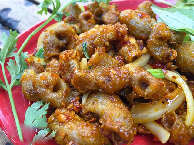 Kết quả hình ảnh cho Bao tử cá basa nướng tỏi ớt