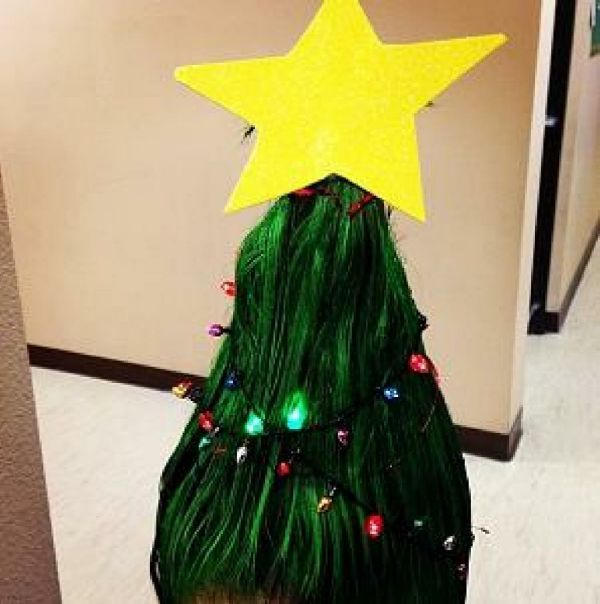 Kết quả hình ảnh cho mái tóc hình cây thông