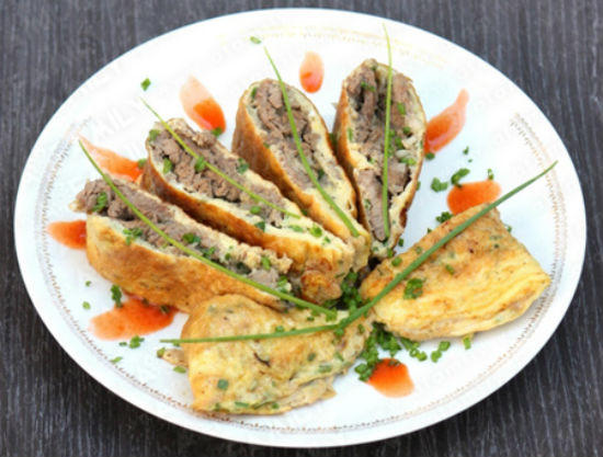 Kết quả hình ảnh cho trứng cuộn thịt bò