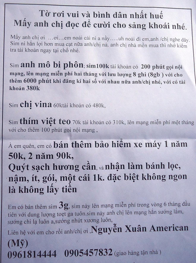 Bỏ nghề kỹ sư đi bán sim dạo