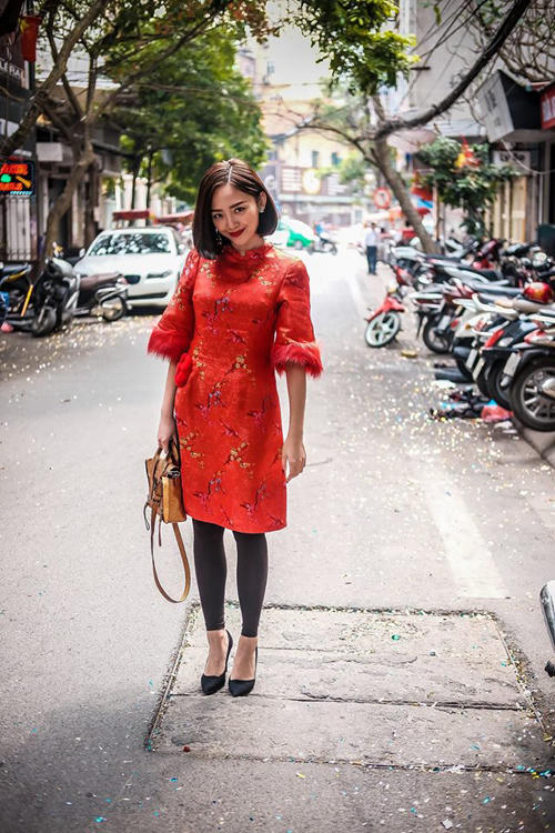 Kết quả hình ảnh cho Áo dài cách tân sao Việt