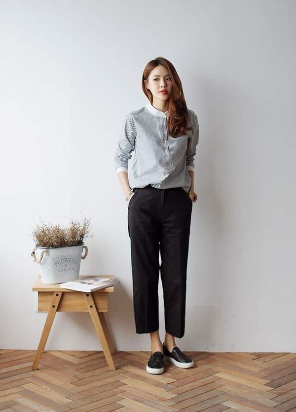 Kết quả hình ảnh cho giày bệt quần ống lửng sao Châu Âu