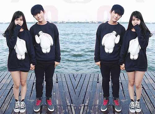 Kết quả hình ảnh cho áo phông đôi