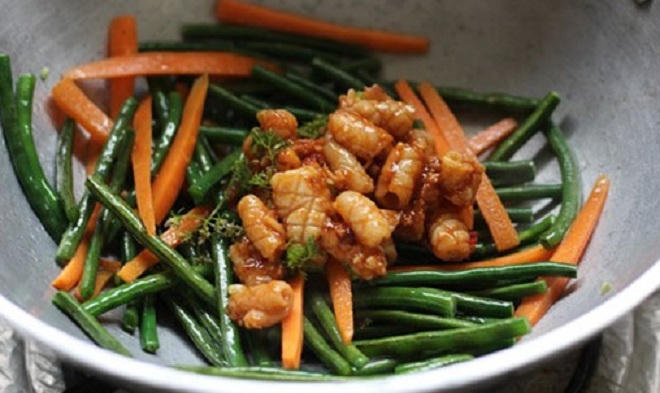 Mực rim xào đậu hấp dẫn