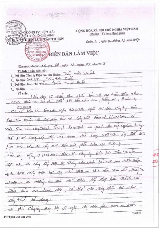 Đã lắp đặt hệ thống che chắn bảo vệ an toàn điện cho trạm điện Hac Long