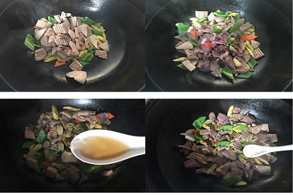 Kết quả hình ảnh cho Cật heo xào rau củ