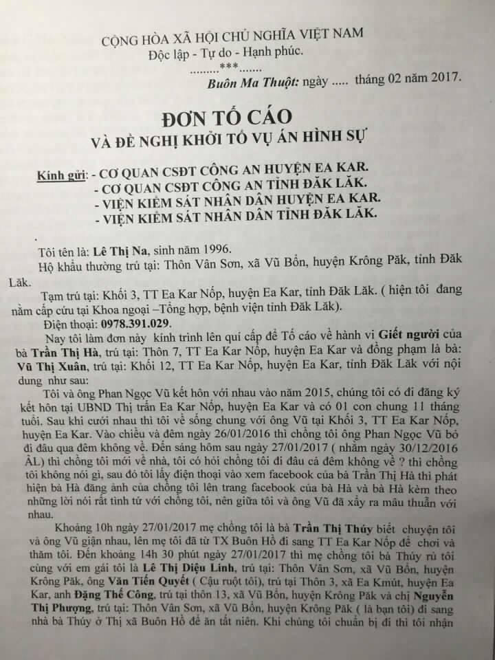 Khởi tố vụ bị đâm trọng thương khi nói chuyện với “bồ nhí” của chồng 