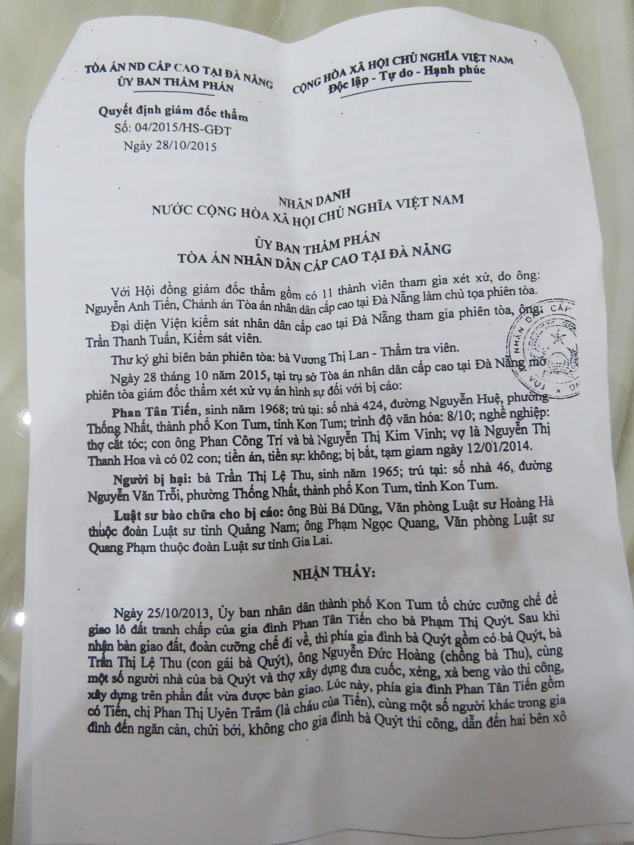 Người đàn ông mang nỗi hàm oan ròng rã đi đòi công lý