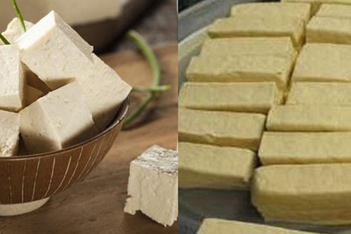 Kết quả hình ảnh cho phân biệt đậu phụ làm từ thạch cao