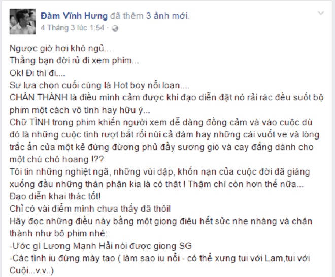 Đàm Vĩnh Hưng: 'Chữ tình trong Hot boy nổi loạn 2 khiến người xem dễ đồng cảm'