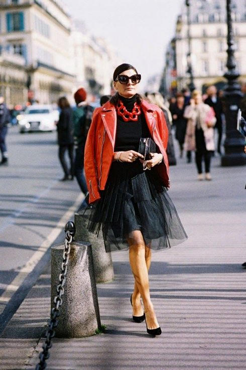 Cách phối đồ thời thượng với váy Tulle 122132