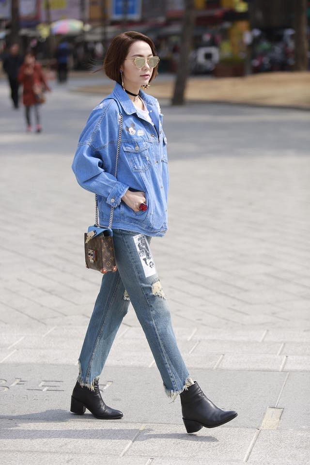 BST jeans rach giup Minh Hang an gian tuoi hinh anh 4