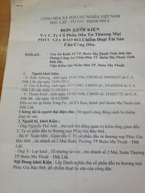 Cả làng khánh kiệt sau ngày đầu tư vào Công ty đa cấp Phúc Gia Bảo