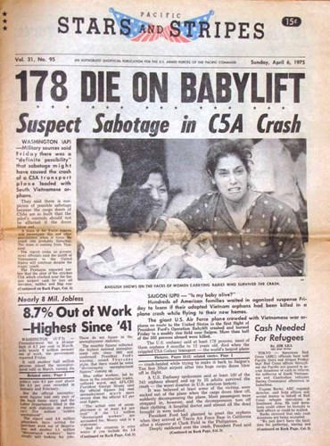 Chiến dịch di tản của người Mỹ khỏi Sài Gòn (Kỳ 4): Thảm họa trong chiến dịch Babylift 