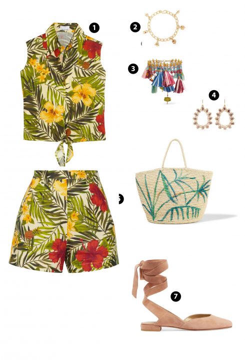 Set đồ thời trang họa tiết trendy ngày hè