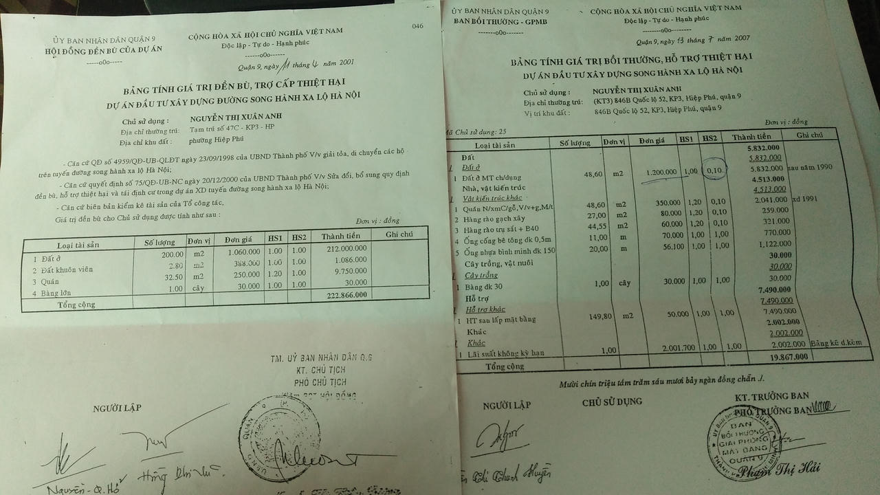 Vụ bồi thường “bèo bọt”: 202m2 đất mặt đường chỉ được đền bù… 19 triệu