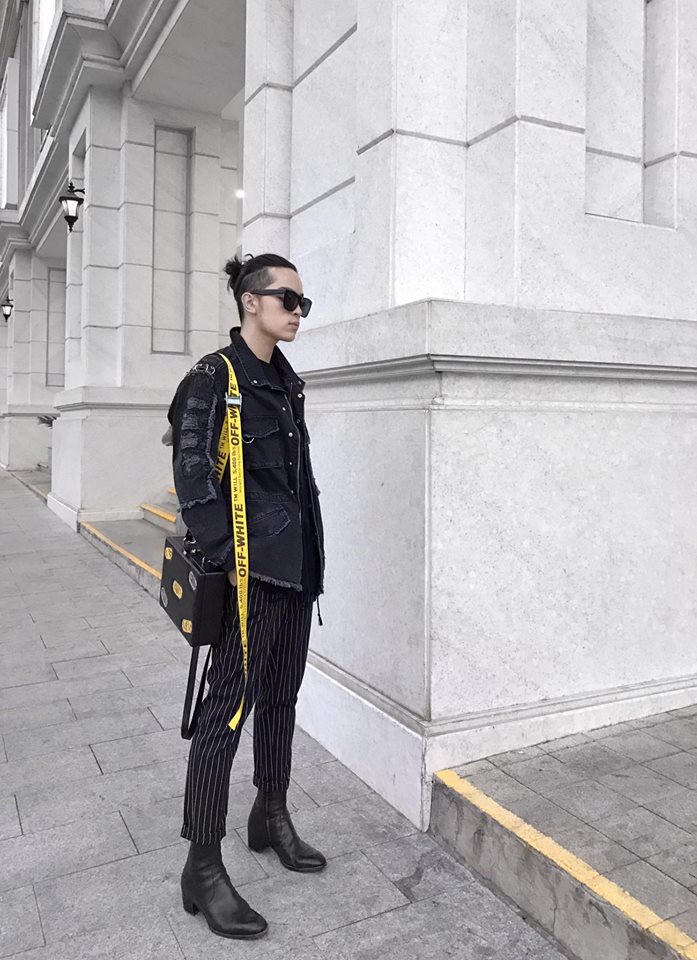 Kelbin Lei tiên phong với xu hướng dây đai Off White