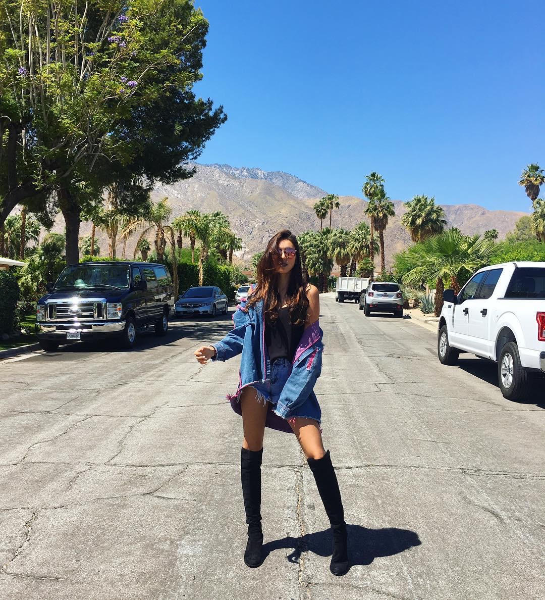 Vừa qua cô nàng cũng có dịp sang Mỹ tham dự Coachella - sự kiện âm nhạc và thời trang dành cho giới trẻ.