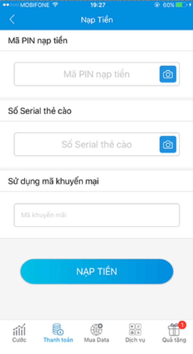 MobiFone Next - ứng dụng thanh toán tiện lợi cho các dịch vụ viễn thông