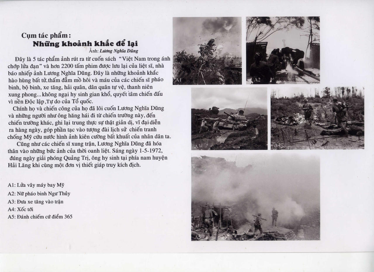 Liệt sĩ Lương Nghĩa Dũng, nhà nhiếp ảnh chiến tranh ưu tú ở thế kỷ XX
