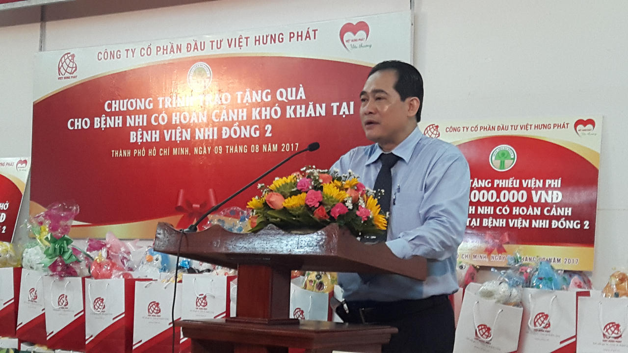 Hơn 1,2 tỷ đồng của hai công ty bất động sản đến với bệnh viện Nhi Đồng II