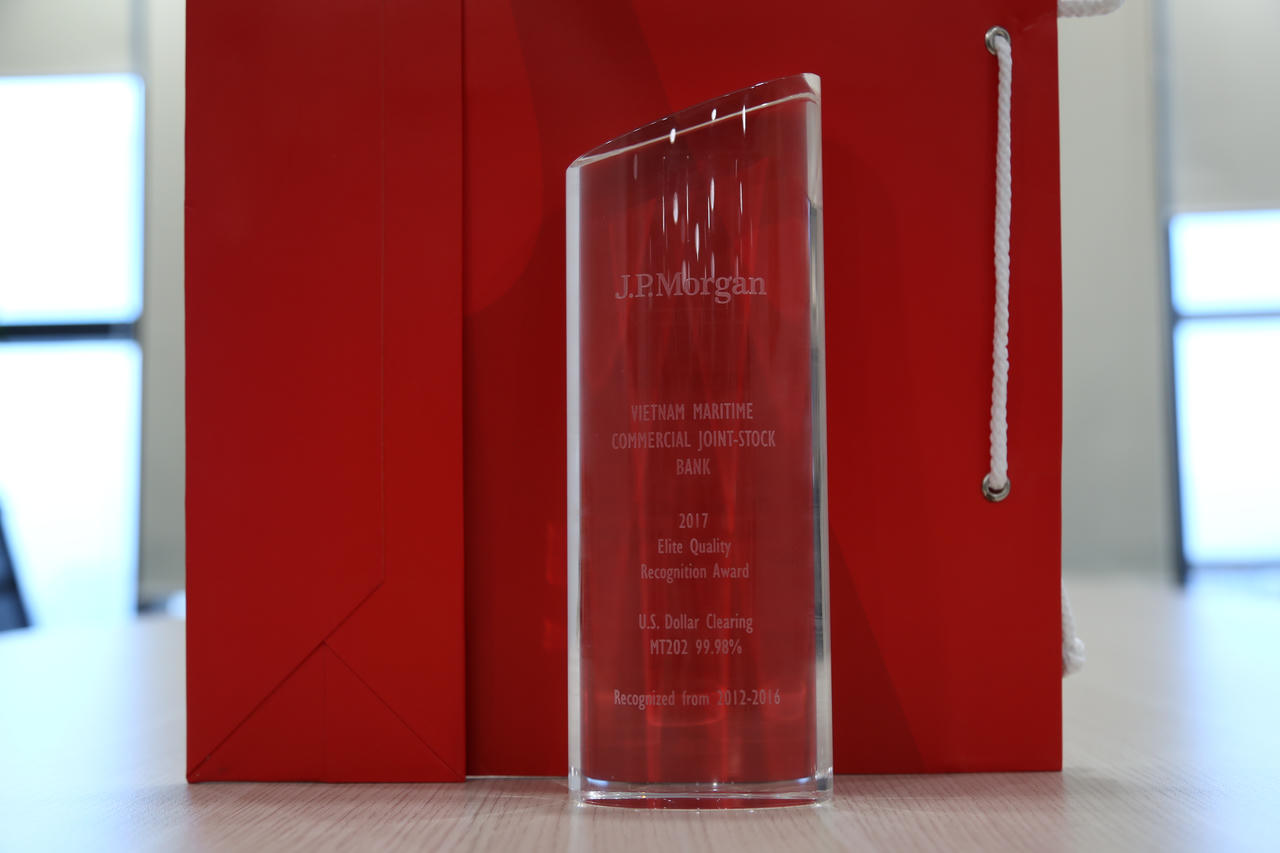 Maritime Bank được trao giải thưởng về thanh toán quốc tế